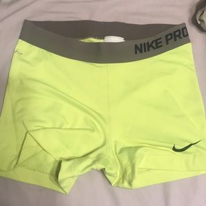 Women’s Neon yellow Nike pro